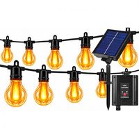 GIRLANDA LED SOLARNA 11.5M 20X LED G50 IP44 CIEPŁE ŚWIATŁO