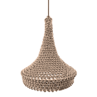 Salonowa lampa wisząca pleciona Mahaka 5178 Shilo bawełniana beżowy