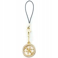 ZAWIESZKA GUESS 4G RHINESTONE CHARM ZŁOTA ELEGANCKA OZDOBA DO TELEFONU