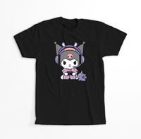 Koszulka Czarna - Kuromi - WYBIERZ KOLOR KOSZULKI I FASON Damska M