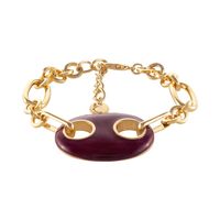 bransoletka z malowanym owalnym elementem (b25/lat/135au)