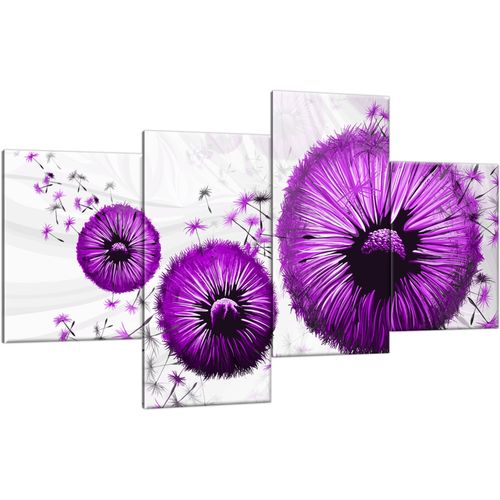 Obraz Płótno 120X70 Fioletowe Dmuchawce na Arena.pl