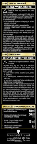 SYOSS OLEO INTENSE FARBA DO WŁOSÓW BEZ AMONIAKU NR 5-92 JASNA CZERWIEŃ na Arena.pl