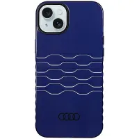 audi iml magsafe case iphone 15 plus / 14 plus 6.7 niebieski/navy