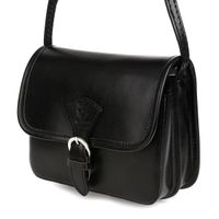 Czarna Beltimore Damska Skórzana Mała Torebka Listonoszka K66