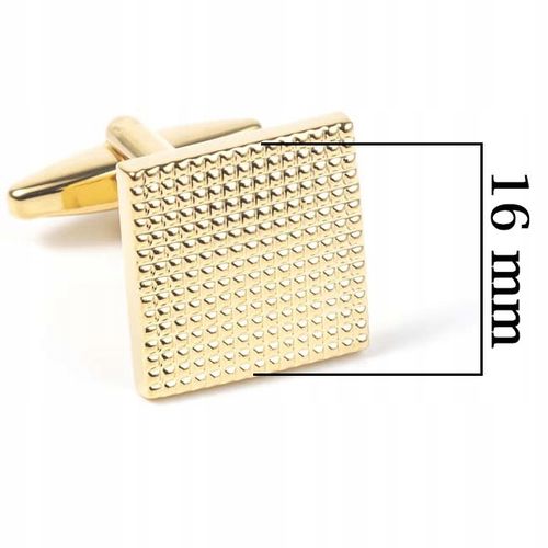 Spinki Do Mankietów Złote Koszuli Męskie Kwadratowe Diamentowane na Arena.pl