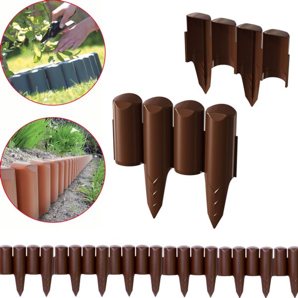 Palisada ogrodowa obrzeże trawnikowe Border 5m Płotek Brąz zdjęcie 1