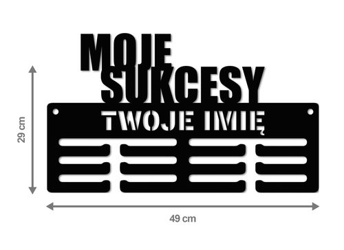Wieszak na medale MOJE SUKCESY twoje imię dowolny tekst 44.3 na Arena.pl