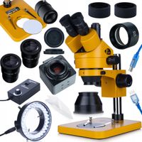 MIKROSKOP MERCURY TRINOKULAROWY ZESTAW USB 5MP SOCZEWKA LED 56x KAMERA HQ