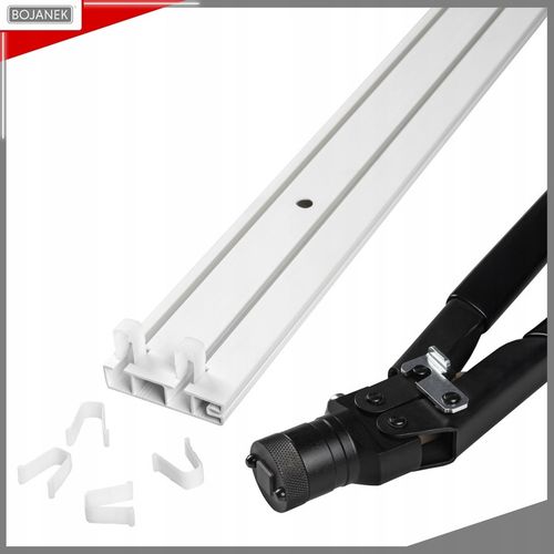 KARNISZ Podwójny z Maskownicą Szyna Sufitowa PCV Biała 300cm z Osłoną na Arena.pl