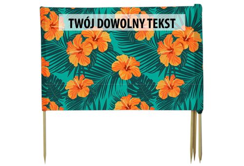 PARAWAN PLAŻOWY Pomarańczowe kwiaty z indywidualnym napisem 3 PANELE 70.3 na Arena.pl