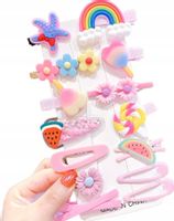 Zestaw 14 Szt Dziecięcych Wsuwek Spinek Do Włosów