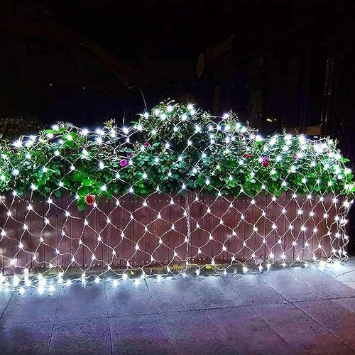 Siatka LED BIAŁA ZIMNA LAMPKI choinkowe KURTYNA 2,5x2,5m 230V na Arena.pl