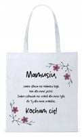 Dla Mamy Mamusi Prezent Torba Eco Biała Shopper Z Nadrukiem Ze Zdjęciem