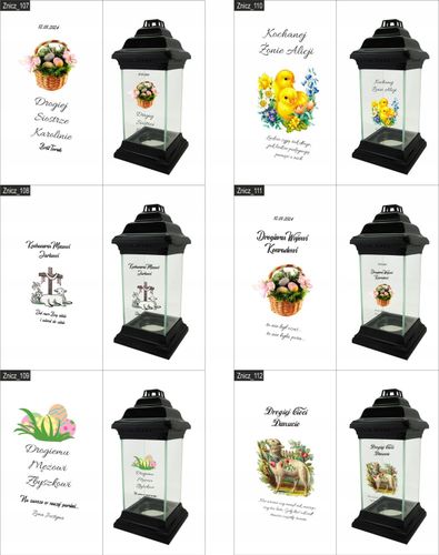 ZNICZ LAMPION WIELKANOCNY z grawerem UV dla TATY na Arena.pl