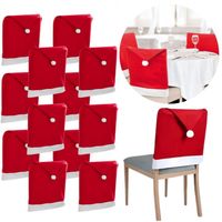 CZAPKA NA KRZESŁO POKROWIEC ŚWIĄTECZNY CZAPKA MIKOŁAJA ŚWIĘTA DEKORACJA