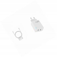 Ładowarka sieciowa GaN 45W dwa USB-C z kabelem do Motorola Edge 50 Ultra