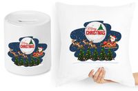 Na Święta Zestaw Poduszka + Skarbonka Prezent Z Nadrukiem Ze Zdjęciem