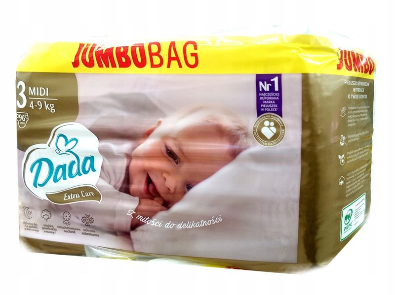 Pieluchy Dada Extra Care 3 Midi 96szt - Climaflex zdjęcie 1