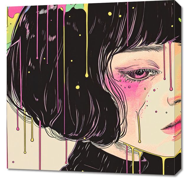 Obraz 70x70cm Strugi Kolorów zdjęcie 1