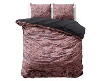 200x220 JONAS brąz kpl pościeli drukowany aksamit i bawełna