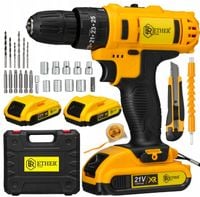 WIERTARKO WKRĘTARKA AKUMULATOROWA 2xAku 21V UDAROWA +WALIZKA NASADKI