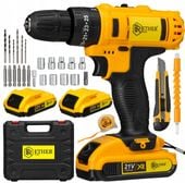 WIERTARKO WKRĘTARKA AKUMULATOROWA 2xAku 21V UDAROWA +WALIZKA NASADKI