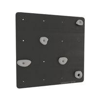 ścianka wspinaczkowa kwadrat 1 czarny - chwyty szare