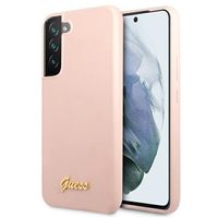 guess guhcs22mlslmgpp s22+ s906różowy/pink hardcase silicone script