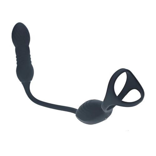 vibrating and thrusting silicone tri o cockring with prostate na Arena.pl