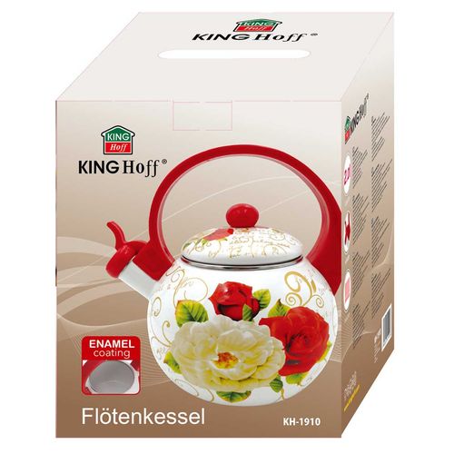 czajnik emaliowany 2l z gwizdkiem kinghoff kh-1910 na Arena.pl