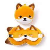 Poduszka podróżna z maską na oczy Lisek CUSH313