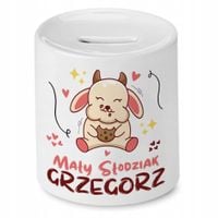 Skarbonka 330 Ml Dla Grzegorza Syna Dziecka Z Nadrukiem Ze Zdjęciem