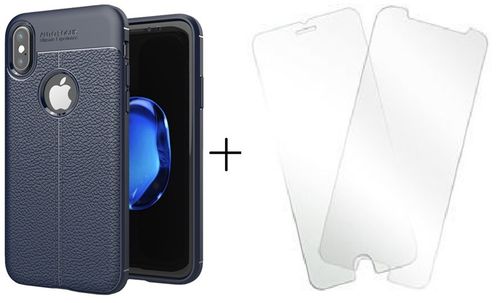 CASE ETUI IPHONE X NIEBIESKIE + SZKŁO GRATIS na Arena.pl