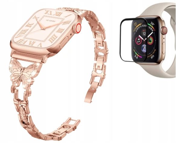 BRANSOLETKA PASEK DO APPLE WATCH 42/44/45/SE SZKŁO zdjęcie 1