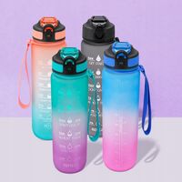 Butelka na wodę motywacyjna fitness bidon sportowy z miarką certyfikat PZH