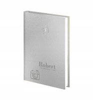 Planer fotografa tyg. ksiażkowy kalendarz A5 złoty srebrny 2026 grawer