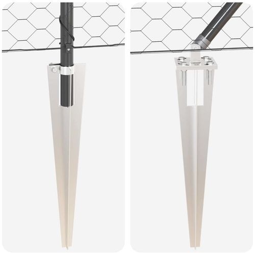 Ogrodzenie z słupkami Szary 1.2 x 100 m Stal pokryta PCV na Arena.pl