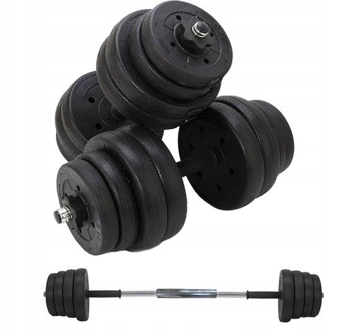 HANTLE DO ĆWICZEŃ REGULOWANE 40kg 2x20 REGULOWANE METALOWE GRYFY SZTANGA na Arena.pl