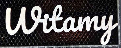 Napis „Witamy” ze sklejki brzozowej – elegancka dekoracja na Arena.pl