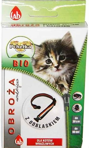 Pchełka BIO Obroża dla kotów na pchły i kleszcze 30cm (odblaskowa) na Arena.pl