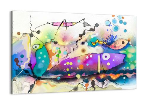 Obraz Na Płótnie - Ryby Pastele  - 120X80 Cm - Aa120X80-4096 na Arena.pl