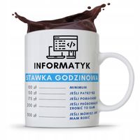 Kubek Informatyka Programisty Stawka Godzinowa Z Nadrukiem Ze Zdjęciem