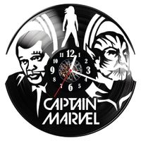 Zegar ścienny z płyty winylowej Kapitan Marvel 332.14