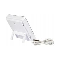 2x TERMOMETR STACJA POGODY POGODOWA HIGROMETR ZEGAR BATERIA ZESTAW SONDA