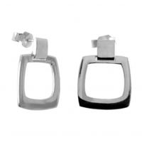 SREBRNE KOLCZYKI WISZĄCE NA SZTYFT PROSTOKĄTY SREBRO PRÓBY 925