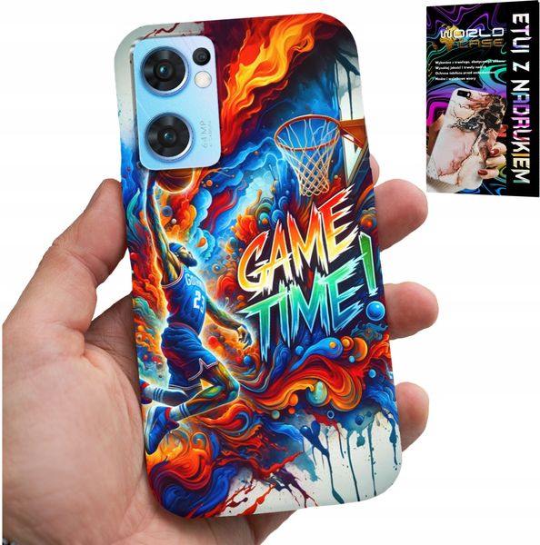 ETUI DO OPPO RENO7 5G - KOSZYKÓWKA NBA GAME TIME, CASE + SZKŁO zdjęcie 1