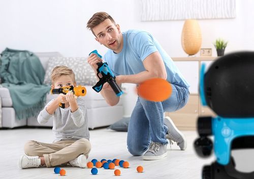 ROBOT GRA STRZELANIE DO CELU PISTOLET LICZNIK LCD TARCZA DO STRZELANIA na Arena.pl