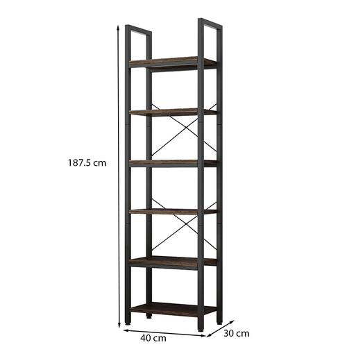 REGAŁ NA KSIĄŻKI BIBLIOTECZKA WĄSKI WYSOKI LOFT INDUSTRIAL SŁUPEK na Arena.pl