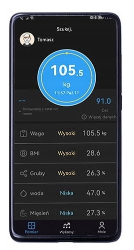 Waga Łazienkowa Analityczna Sportowa 12 Parametrów Fitgo Android Ios Smart na Arena.pl